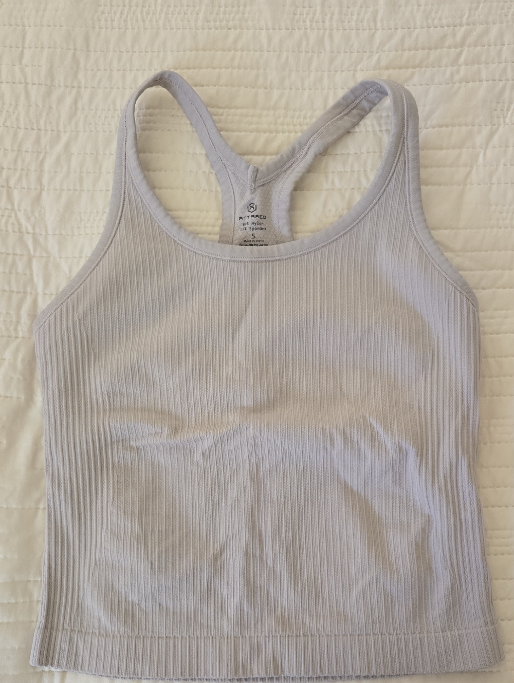 Racerback Crop Tank Sports Bra Workout